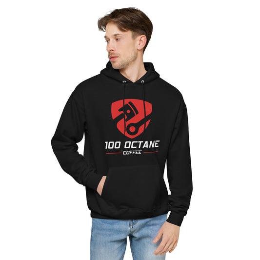 Red & White Logo Men Hoodie