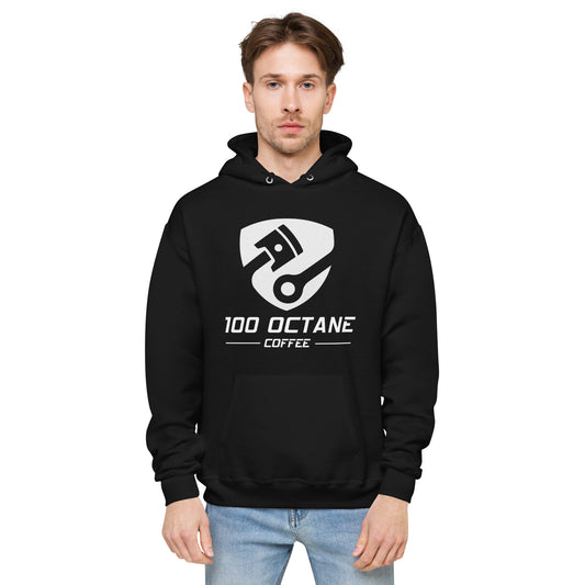 White Logo Men Hoodie