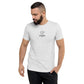 White & Black Embroidery Logo Men Tee